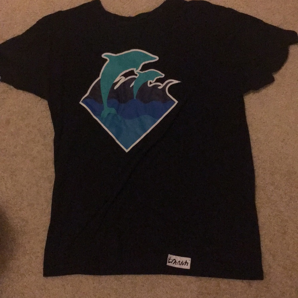 Black Pink Dolphin Men’s T-Shirt in large.